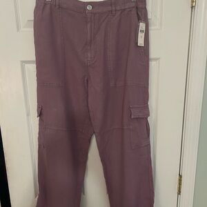 Anthropologie Purple Cargo Pants Brand New with Tags size Medium